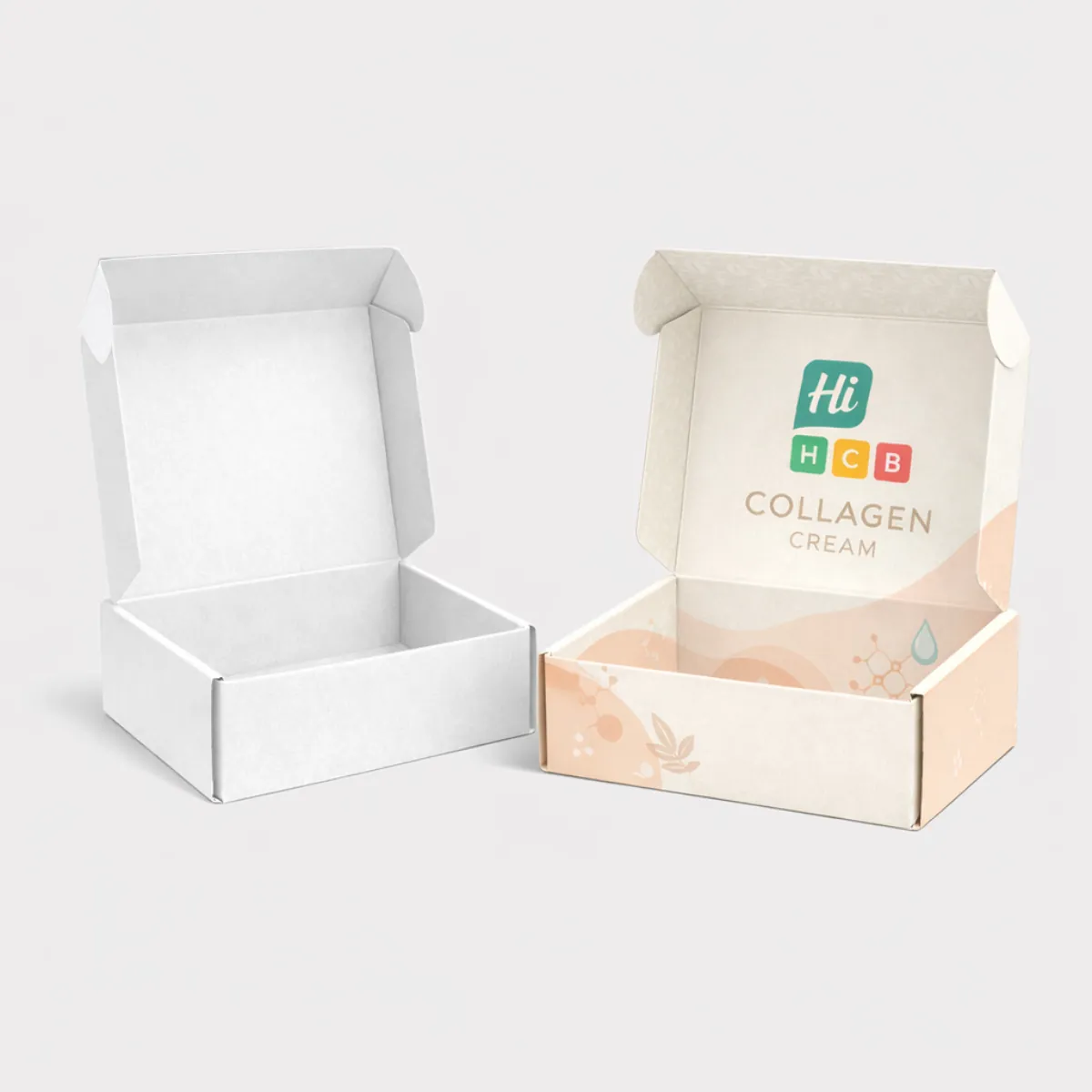 Eco-friendly bespoke collagen packaging with minimalist design elements and high-quality textured paper material- class=